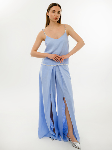 TWINSET Брюки из льна с разрезами