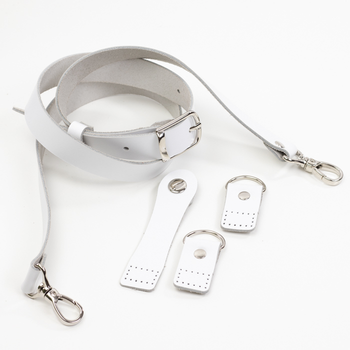 Комплекты Комплект для сумки-ракушки "Белый" с ручкой через плечо IMG_9284.jpg