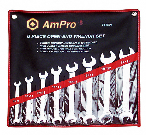 Набор ключей рожковых, 12 предметов (6-32мм) AmPro