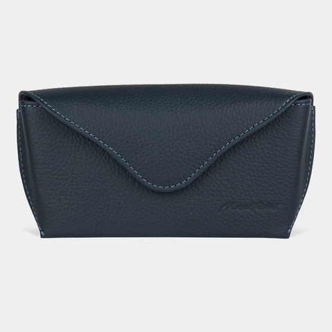 Футляр для очков Soleil из кожи теленка, цвета синий