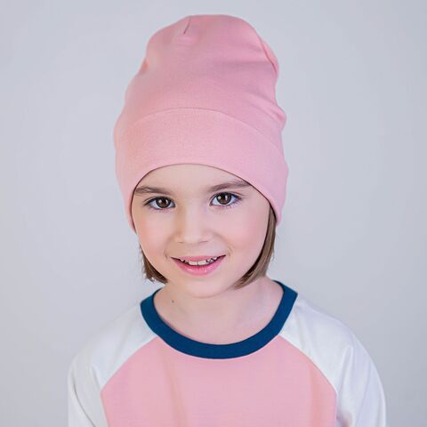 Two-ply turn-up jersey hat - Peach