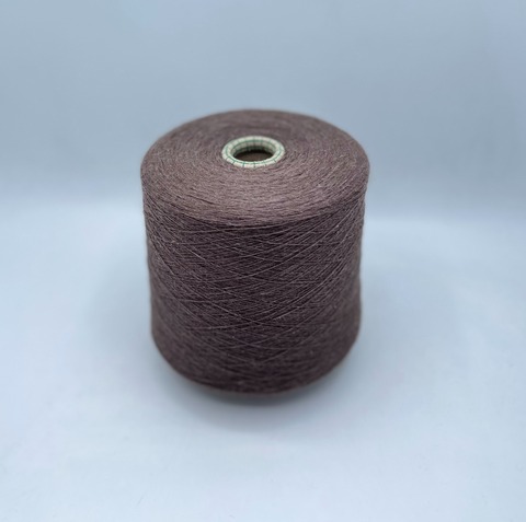 Бобинная пряжа (пр.Италия),1500м/100 гр. 80%шерсть, 20%полиамид, цвет-Коричневый меланж,арт-31836