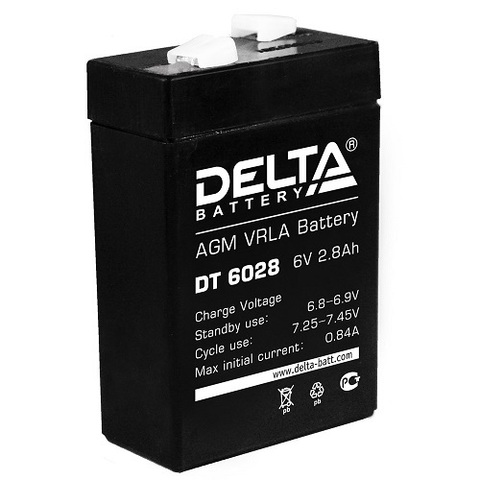 DT 6028 аккумулятор 6В/2.8Ач Delta