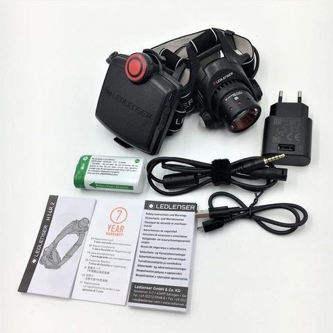 Фонарь налобный Led Lenser H14R.2, чёрный, светодиодный, AAx4 (7299-R)