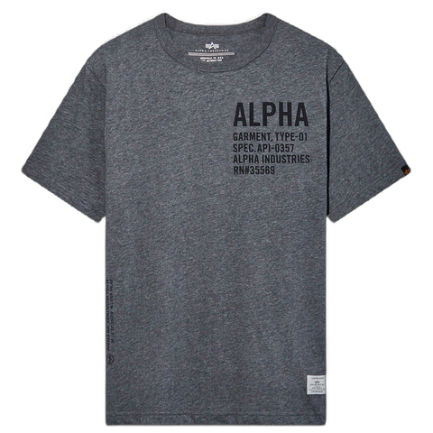 Футболка Alpha Industries Alpha Graphic Tee Dark Charcoal (Темно-Серая)