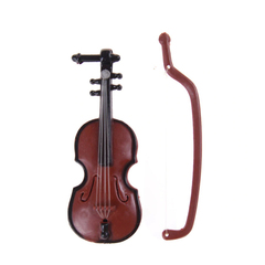 Скрипка со смычком, миниатюра декоративная, 85*32*15 мм, 1 шт.