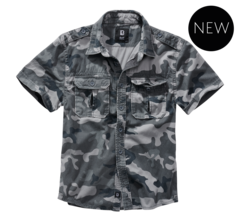 Brandit VINTAGE SHIRT SHORT SLEEVE grey camo