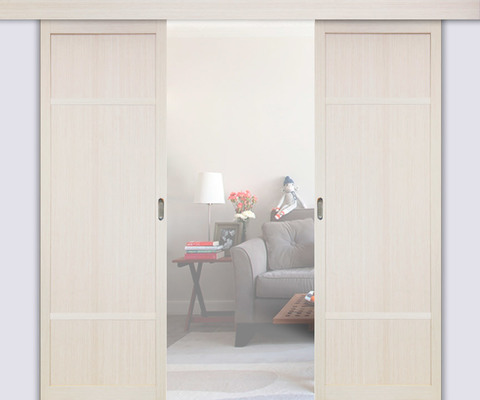 Перегородка межкомнатная Оптима Порте 131.111, цвет беленый дуб, экошпон, глухая (за 1 кв.м) #2