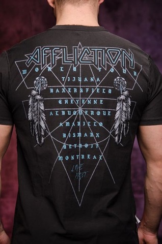 Affliction | Футболка двусторонняя мужская AC REMAINS A21371 принт на спине