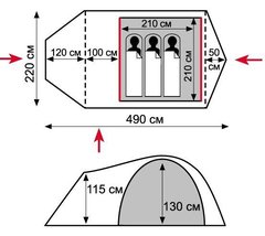 Туристическая палатка Tramp Lite Twister 3