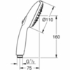 GROHE 28261003 Tempesta 110, 3 режима струи, 13.5 л/мин, хром ( замена 28261002)