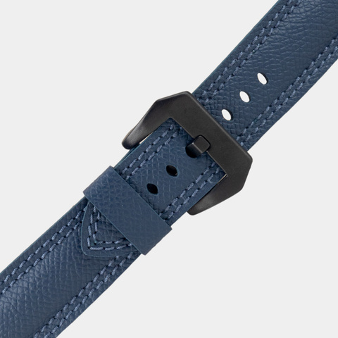 Ремешок для Apple Watch Ultra 49mm из кожи Saffiano синего цвета