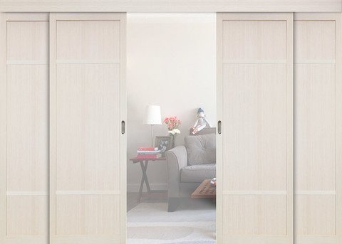 Перегородка межкомнатная Оптима Порте 131.111, цвет беленый дуб, экошпон, глухая (за 1 кв.м) #3