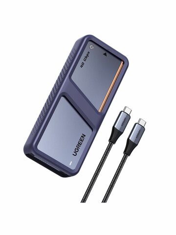 Корпус для диска  UGREEN D703 (65727) 40Gbps M.2 NVMe USB-C 4.0 SSD Enclosure, серый Корпус для диска  UGREEN D703 (65727) 40Gbps M.2 NVMe USB-C 4.0 SSD Enclosure, серый