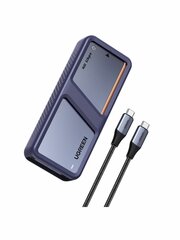 Корпус для диска  UGREEN D703 (65727) 40Gbps M.2 NVMe USB-C 4.0 SSD Enclosure, серый