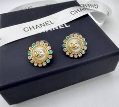 34343 - Серьги-пусеты CHANEL круглые