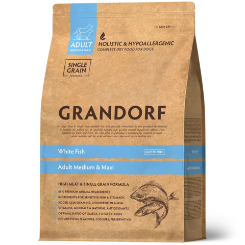 GRANDORF Белая рыба Для средних и крупных пород