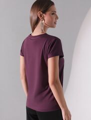 Нарядная футболка с блестящим принтом  D49.135 (131447)