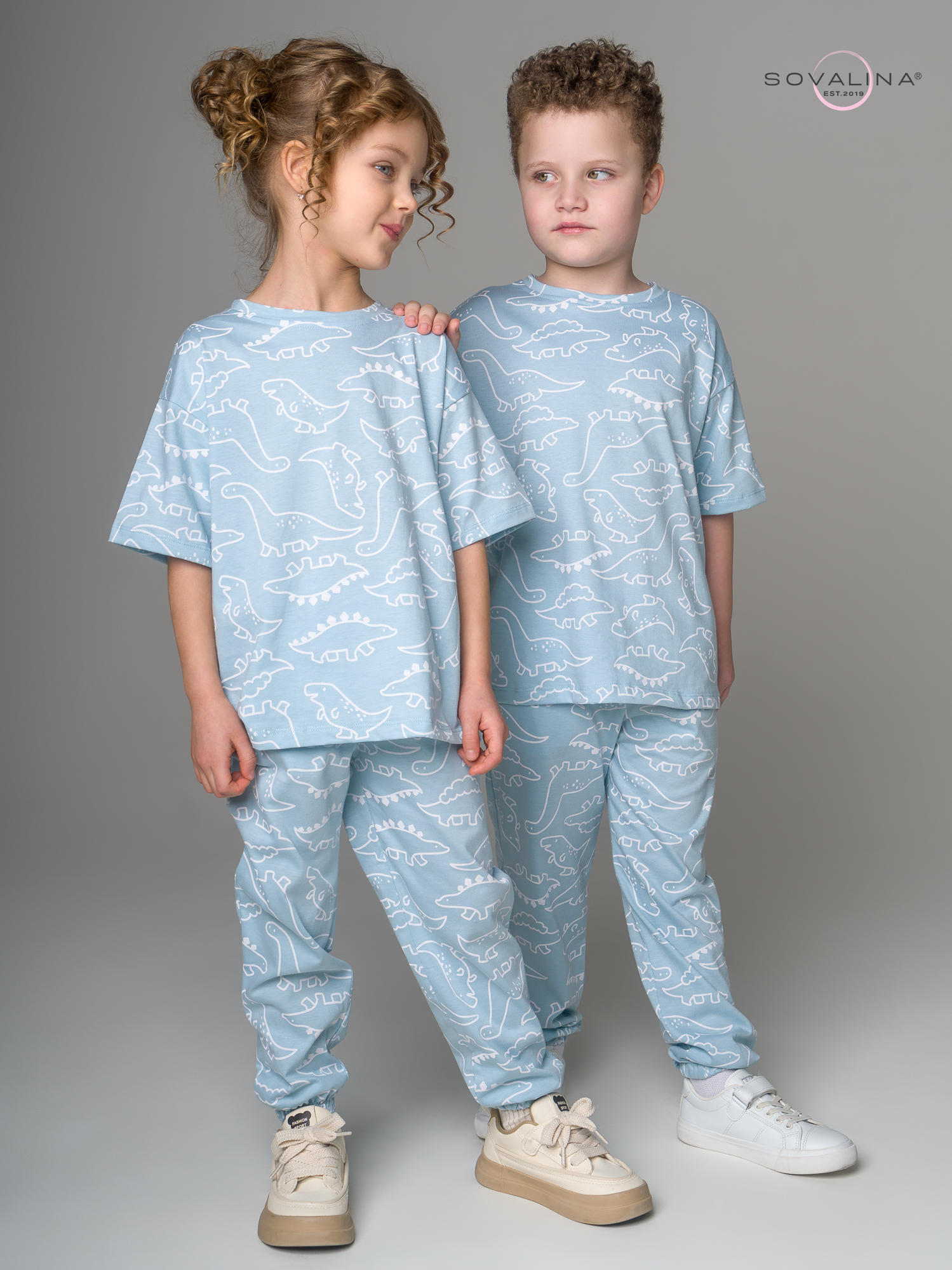 Костюм Daily men белые динозавры