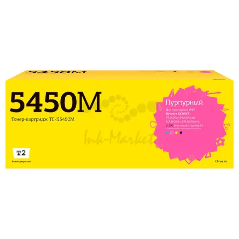 Тонер-картридж T2 TC-K5450M для Kyocera ECOSYS PA2600cx, PA2600cwx, MA2600cfx, MA2600cwfx (3200 стр.) пурпурный, с чипом