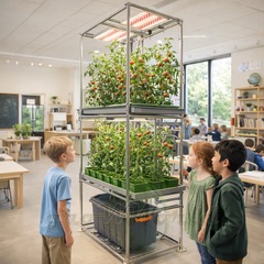 Гидропонный стеллаж для ПОМИДОР, БАКЛАЖАН, СЛАДКОГО ПЕРЦА 2500х1250х600мм 2 яруса