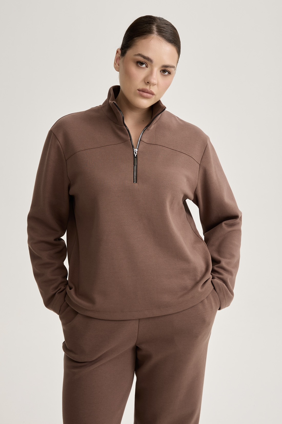 Свитшот пике, мокко