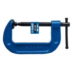 ЗУБР ПСС-100, 100 мм,чугунная струбцина тип С (G-образная), Профессионал (32245-100)