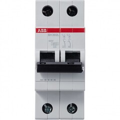 Выключатель автоматический модульный ABB SH202L 2п C 63А 4.5кА C63 2CDS242001R0634