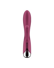 Малиновый вибратор-кролик Spinning Rabbit 1 с ротацией - 20 см. - 