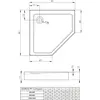 Radaway SDRPTP9090-05-04S Doros PT Compact 90x90 Stone White stone white
