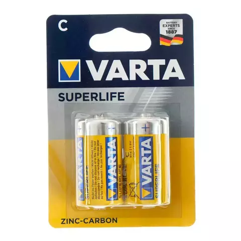 Батарейка солевая Varta SuperLife R14-2BL