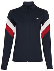 Женская теннисная куртка Tommy Hilfiger Slim Full Zip Top LS - desert sky/primary red
