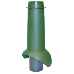 Неизолированый вентиляц.выход канализации 110/500 RAL 6005 (RR 11) 500х110мм