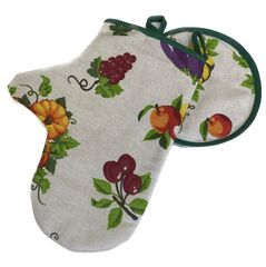 Кухонный набор РОГОЖКА 2 предмета (варежка+прихватка)