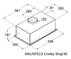 Вытяжка Maunfeld Crosby Singl 60 бежевый