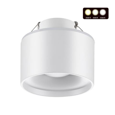 Встраиваемый светодиодный светильник Novotech GIRO 358961, IP20 LED 3000К\4000К\6000К 12W вниз + 3W вверх 110-265V