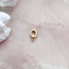 Бейл, держатель для кулона с фианитами, 10*3 мм, позолота, 10 штук, Б025