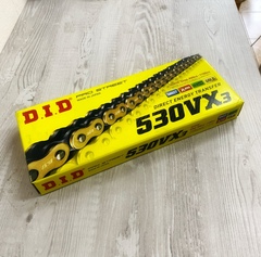 Цепь DID 530VX3 G&B X-Ring золотая 114