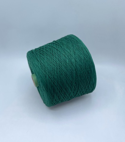 Бобинная пряжа (пр.Италия), art.Cotone, 350м/100 гр. 100%Хлопок, цвет-Зеленый сапфир , арт.34853
