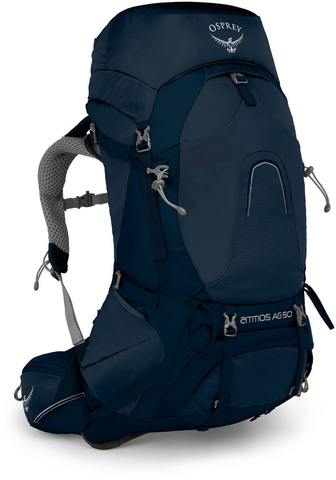 Картинка рюкзак туристический Osprey Atmos Ag 50 Unity Blue - 1