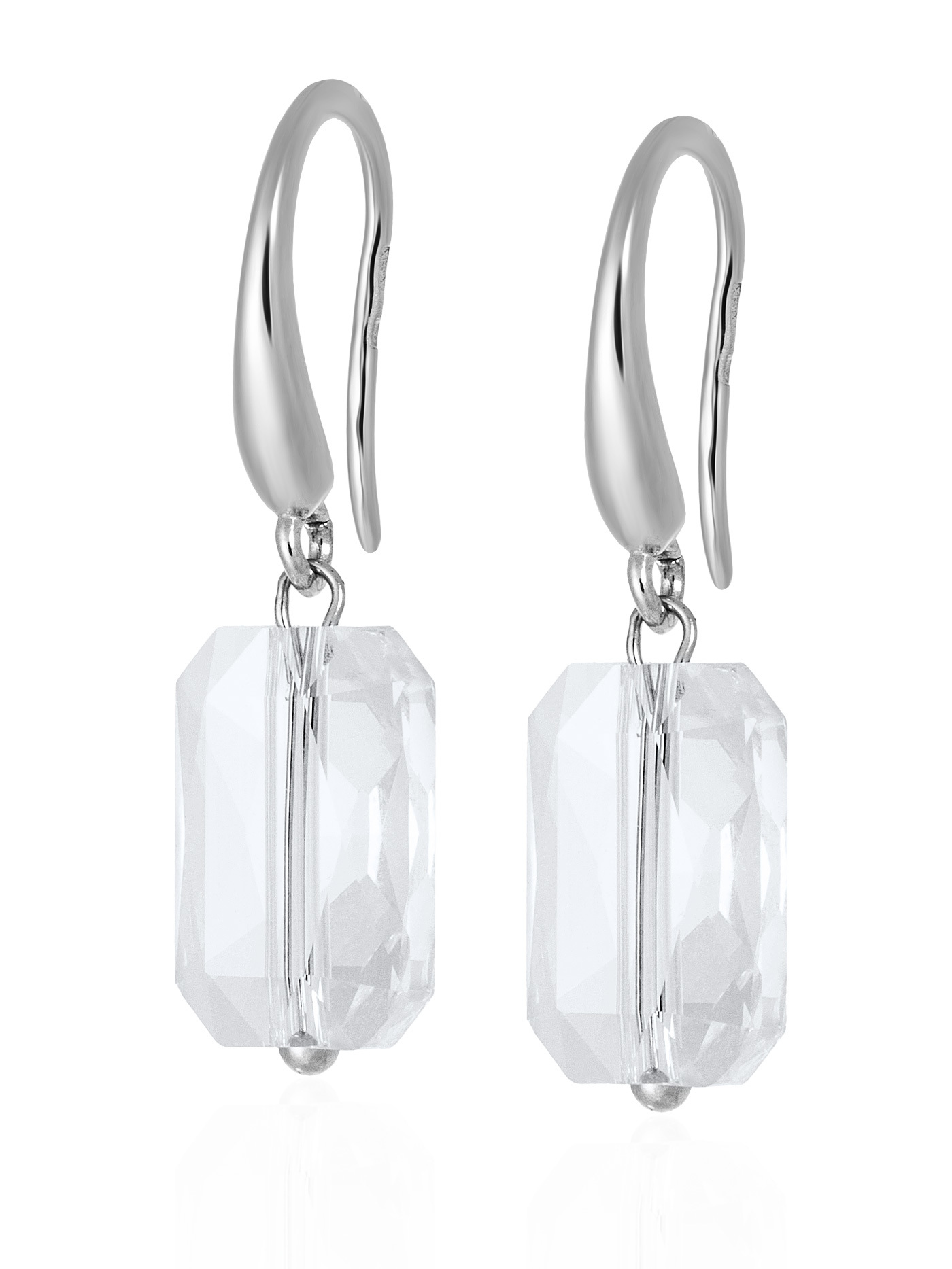 Серебряные серьги с кристаллами Swarovski