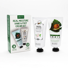 Набор кремов для рук и ног с экстрактом слизи улитки JIGOTT Real Moisture Hand&Foot Cream Set