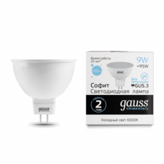 Лампа Gauss LED Elementary MR16 9W 680 lm 6500K GU5.3 13539