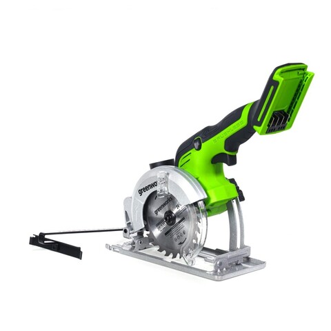 Циркулярная пила Greenworks G24MCS, 24v, 115 мм, без АКБ и ЗУ (аккумуляторная, мини)