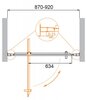 Душевая дверь в нишу Cezares MOLVENO-BA-1 MOLVENO-BA-1-90-C-Cr-IV