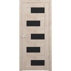 Купить Межкомнатная дверь CPL Гавана дуб золотистый стекло чёрное