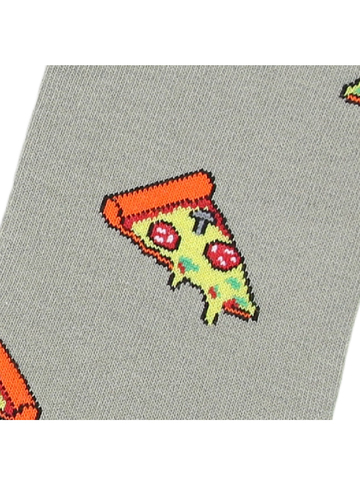 Носки с пиццей серые оптом