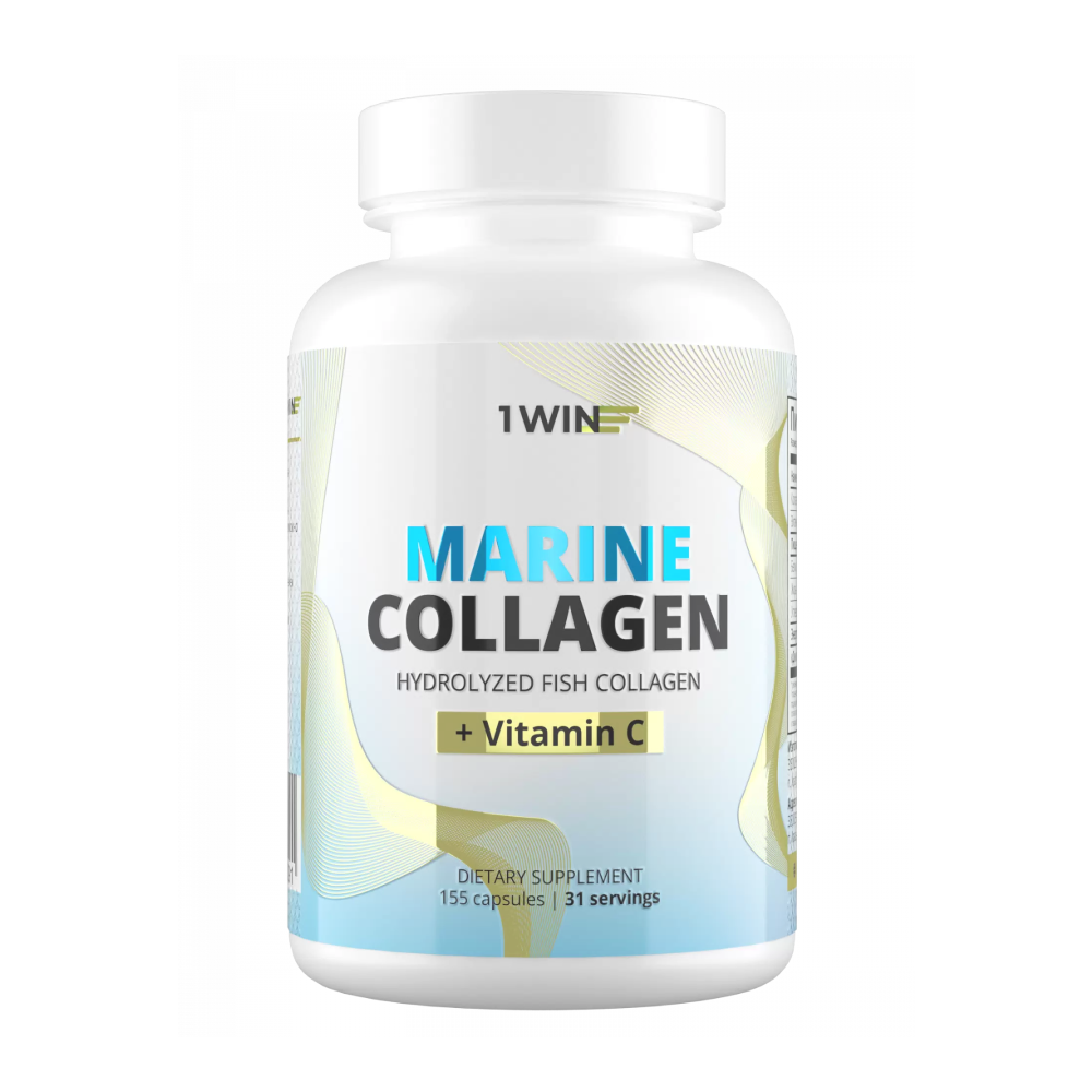 Морской Коллаген, Marine collagen, 1Win, 155 капсул купить по выгодной цене  в Москве со скидками | Велнес маркет Pure-Store