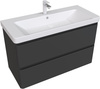 Aquanet 330470 Тумба Эмбер 105 2 ящ. цв.черный матовый (330470)