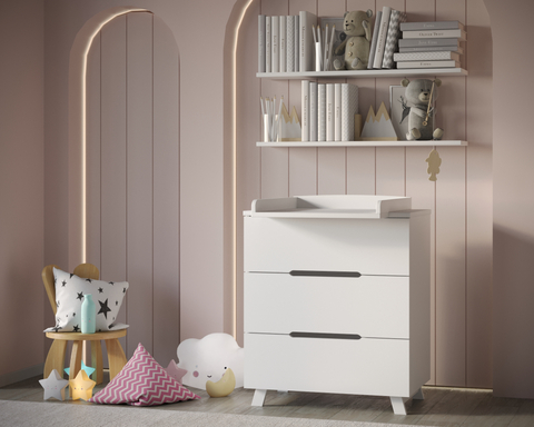 Комод Anniken Lux 800/3 МДФ цвет белый